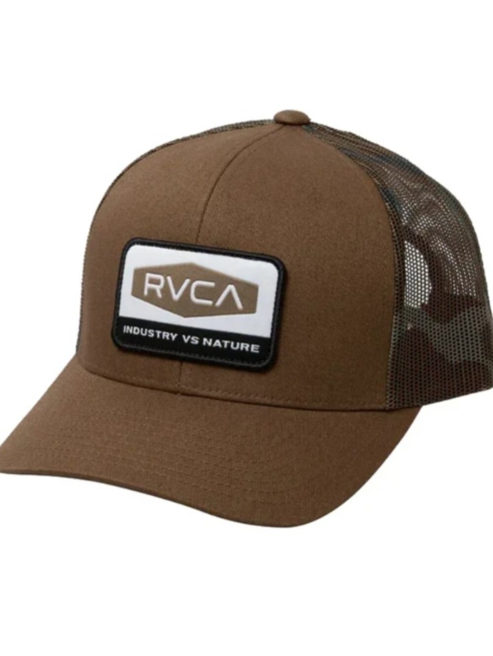 RVCA Brown Cap with Camouflage Mesh Back